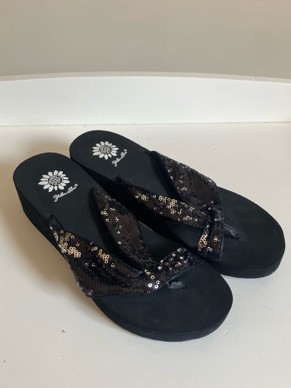 Sparkly Platform Sandals Size 8
